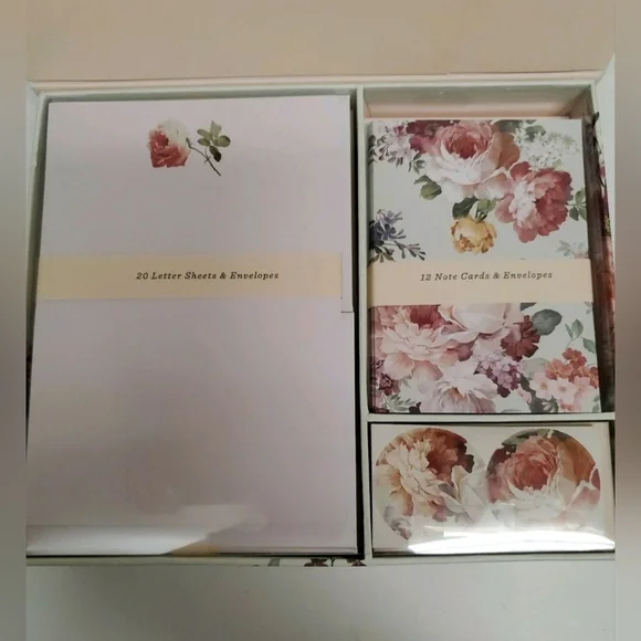 Fringe Classic Rose Stationery Set w/20 Letter Sheet, 12 Notecards & 20 Stickers - Picture 3 of 9